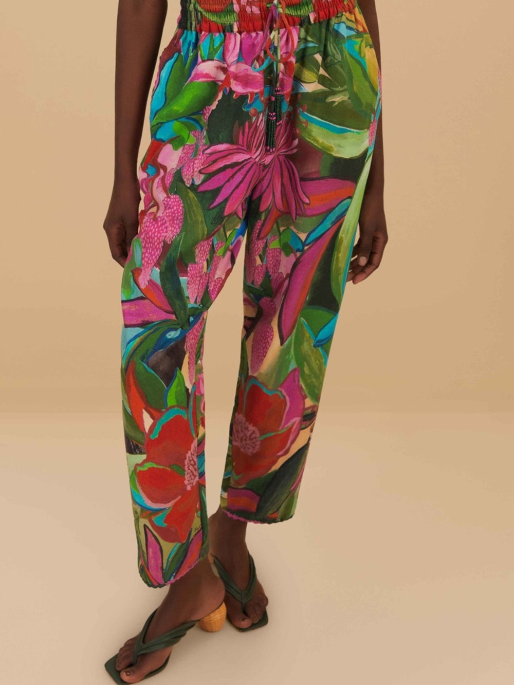 FARM Rio Jardin de Reve Linen Blend Size Small NWT Tropical Floral